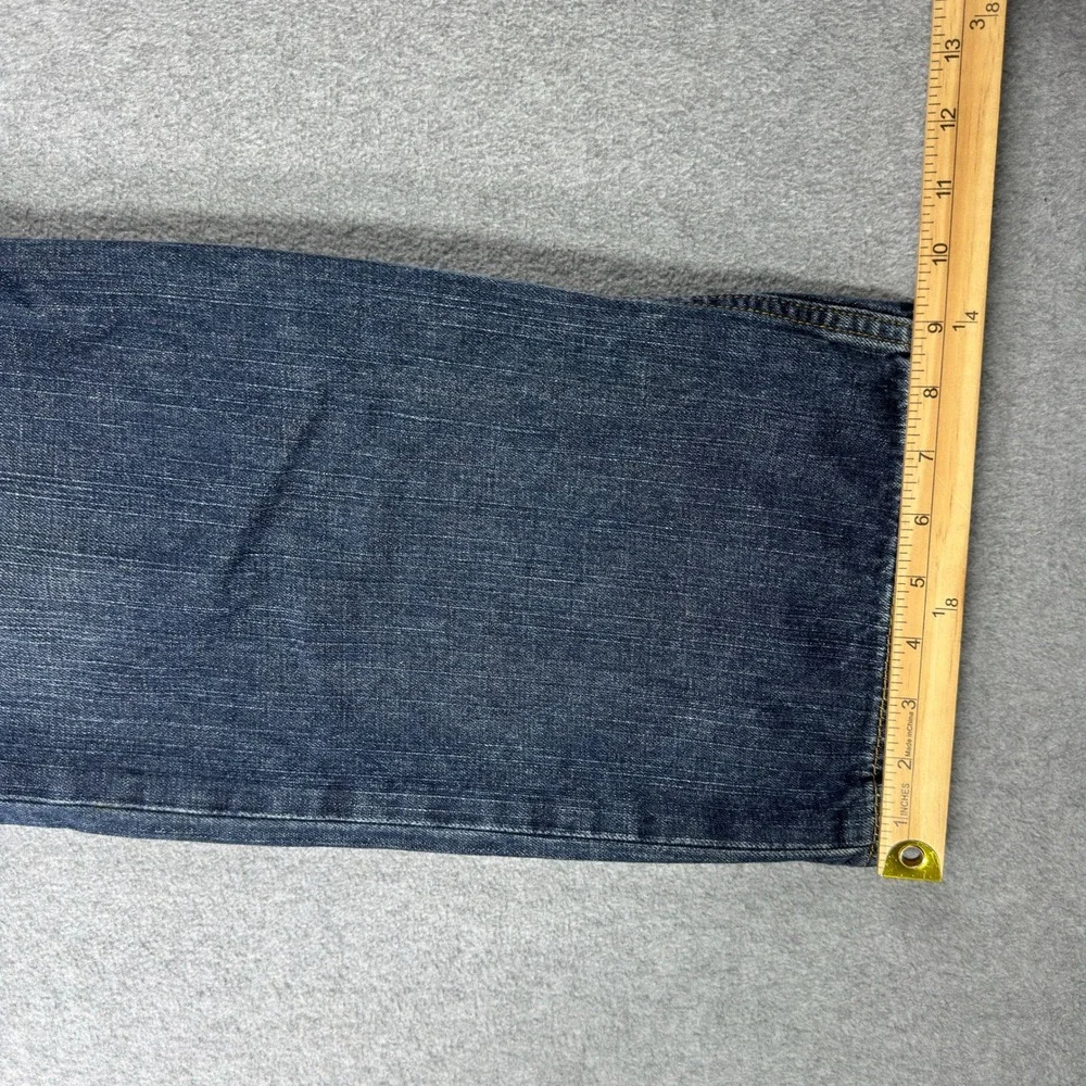 Levis 569 Jeans 38x32 Blue Relaxed Straight Faded Zip Red Tab Denim